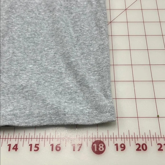 HELLO KITTY by Sanrio Polo Johnny Collar Stretch Rib Knit Grey Short SL Dress XL - Picture 14 of 16